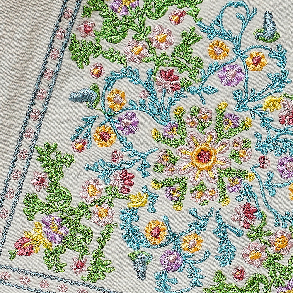 刺繍ショルダーバッグ ミニトート ランチトート 2wayバッグ ボタニカル グリーンアップル 小花 フラワー ネコ キャット ねこ 猫 超軽量  軽い 撥水 たためる マザーズバッグ